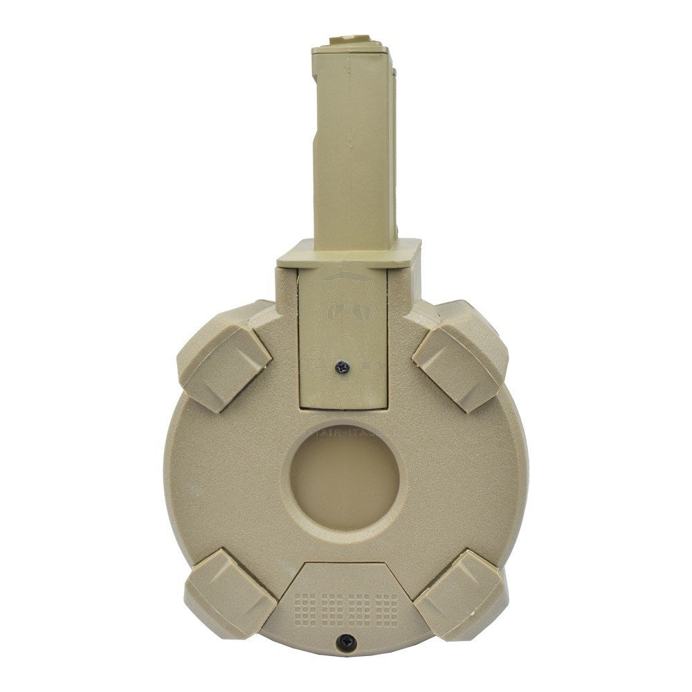 MP5 Tan 1200bb Electric Drum Magazine Caricatore Elettrico by A&K