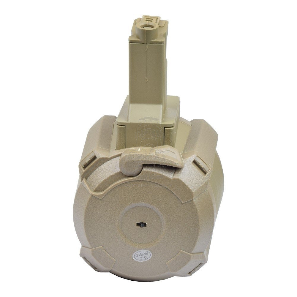 MP5 Tan 1200bb Electric Drum Magazine Caricatore Elettrico by A&K