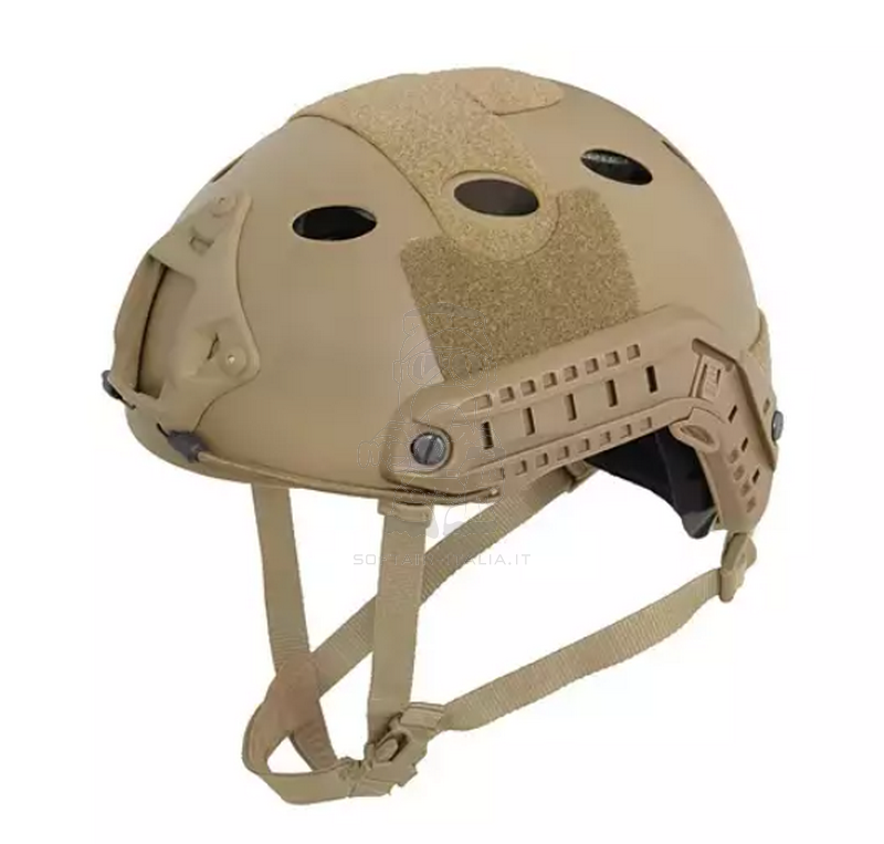 PJ Coyote Tan Fast Helmet Pararescue Jumpers w. Quick Adjustment by EmersonGear