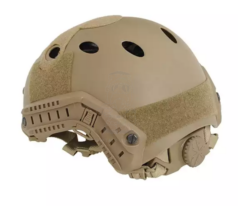 PJ Coyote Tan Fast Helmet Pararescue Jumpers w. Quick Adjustment by EmersonGear