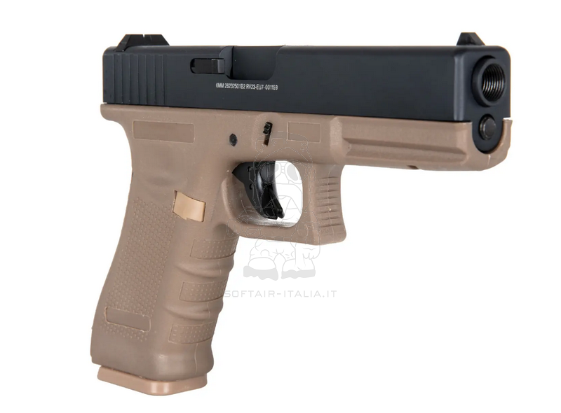 Raven G17 - EU7 Dual tone Half Tan Metal Slide GBB Gas Blow Back Pistol by Raven - WE