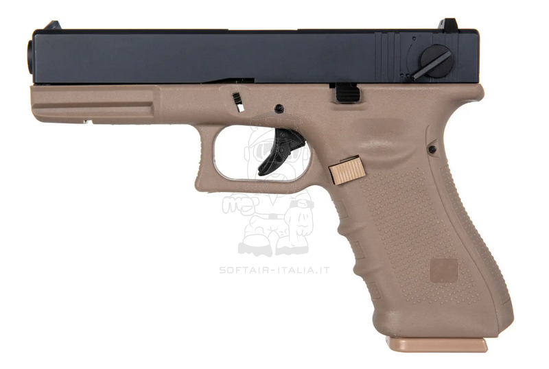 Raven G18 - EU8 Semi & Full Auto Dual tone Half Tan Metal Slide GBB Gas Blow Back Pistol by Raven - WE