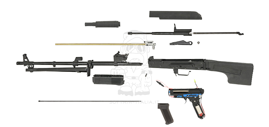 RPK Total Black AEG w. Folding Stock RPKS-74M Type by Cyma