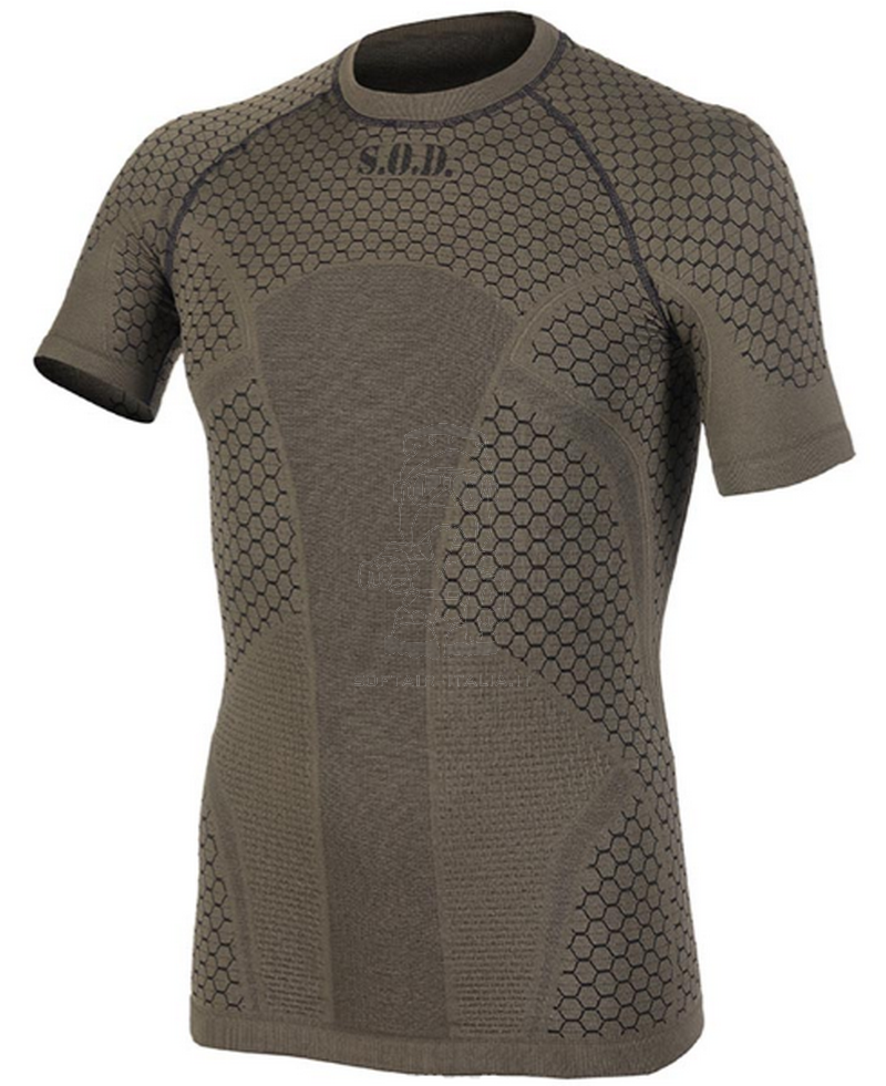 S.O.D. Gear Cyber T-Shirt Short Sleeve Manica Corta M-Green by S.O.D. Gear