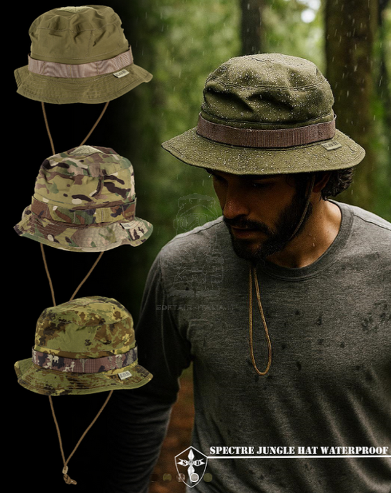 S.O.D. Gear Spectre Boonie Jungle Hat Vegetato EI Trilaminato Waterproof by S.O.D. Gear
