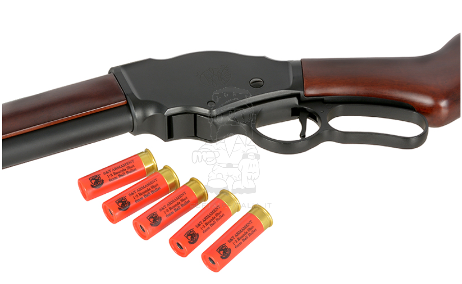 S&T M1870 Long Lever Action Gas Power Shotgun Full Wood & Metal by S&T