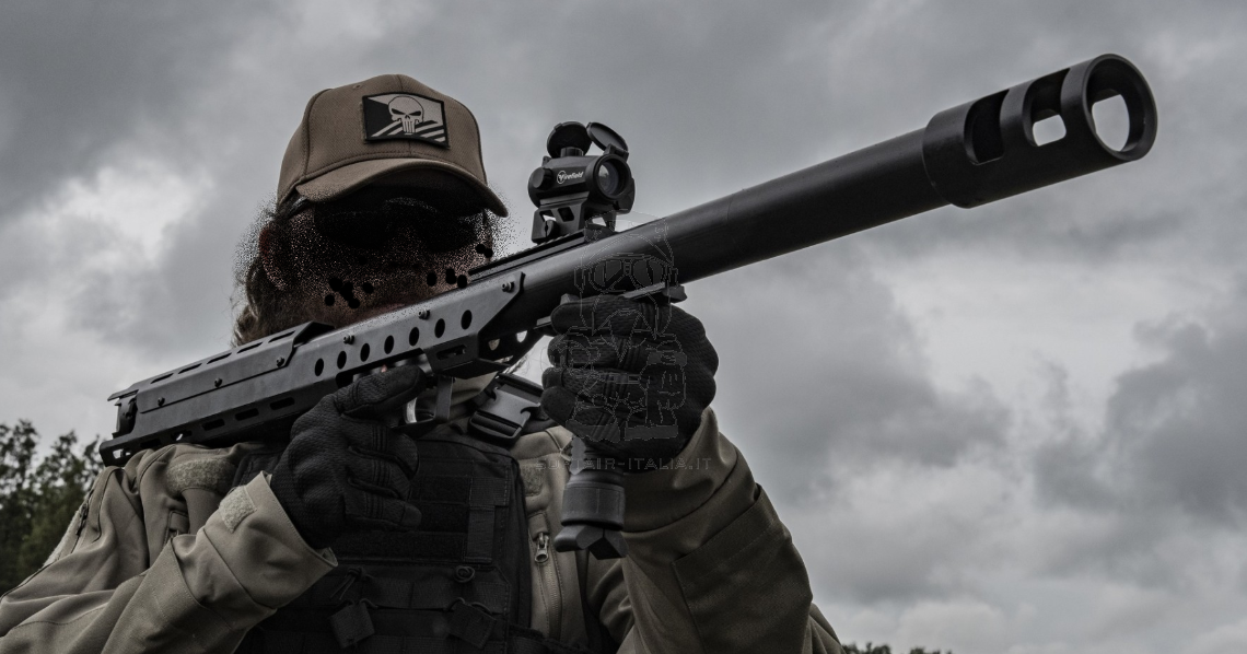 SAB ACM Tactical 40mm Gas Grenade Launcher Stockless Full Metal Barrett M82A2 Type w. Dummy Grenade by SAB