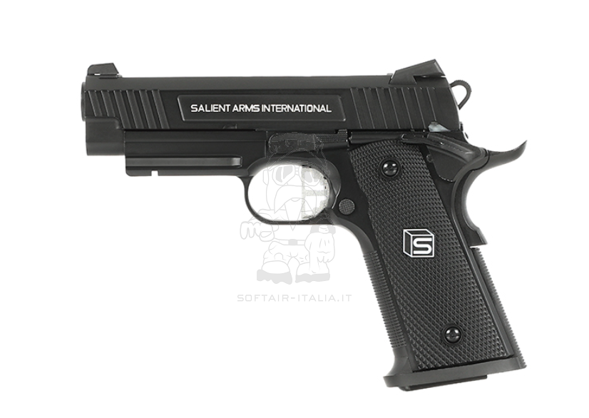SAI Salient Arms International EMG 1911 "Compact" Durable Aluminum GBB Gas Blow Back Airsoft Pistol by SAI EMG > Double Bell
