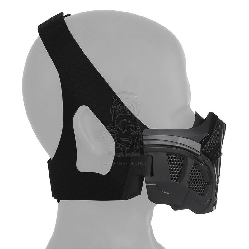 Scorpion Mortal Combat Half Mask BK Black Maschera Protettiva Nera by Wosport.