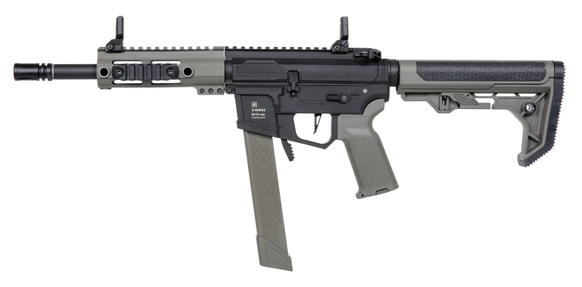 Specna Arms 9mm. SA-FX01 FLEX™ HAL ETU™ Submachine Gun AEG FG Foliage Green by Specna Arms