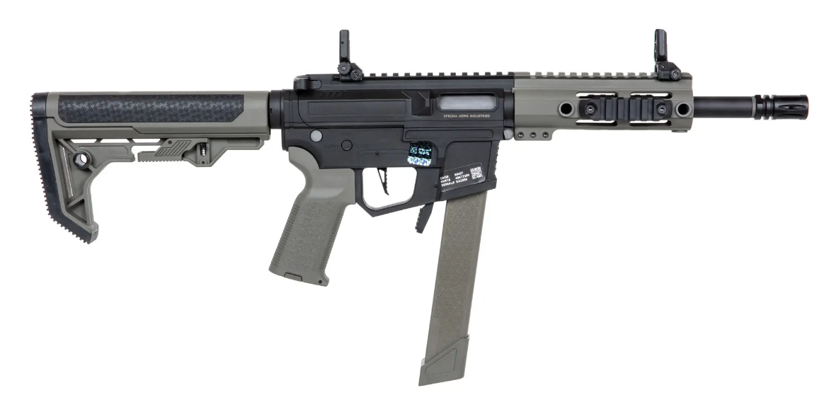 Specna Arms 9mm. SA-FX01 FLEX™ HAL ETU™ Submachine Gun AEG FG Foliage Green by Specna Arms