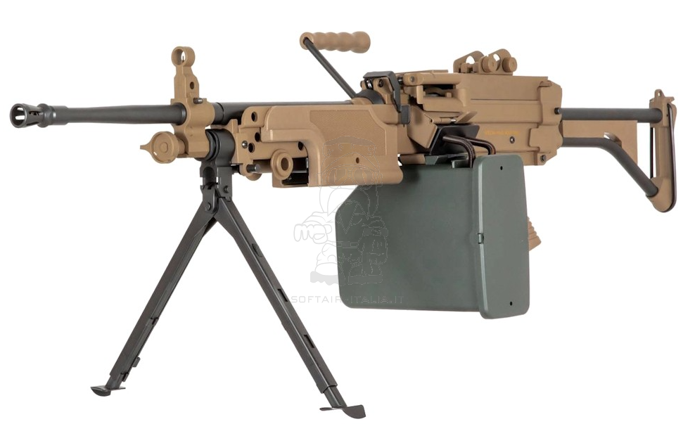 Specna Arms M249 Tank SA-249 MK1 CORE™ Machine Gun Desert Tan AEG by Specna Arms