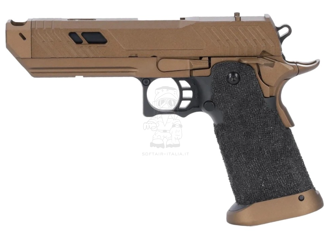 Specna Arms VAPOR™ SA-VGP21 Pit Metal Slide RMR Optic Ready GGB Gas Blow Back Hi-Capa Bronze Version by Specna Arms