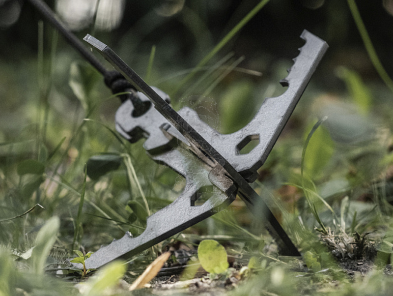 Tactical Steel Grappling Hook Collapsible Rampino Componibile M-TAC