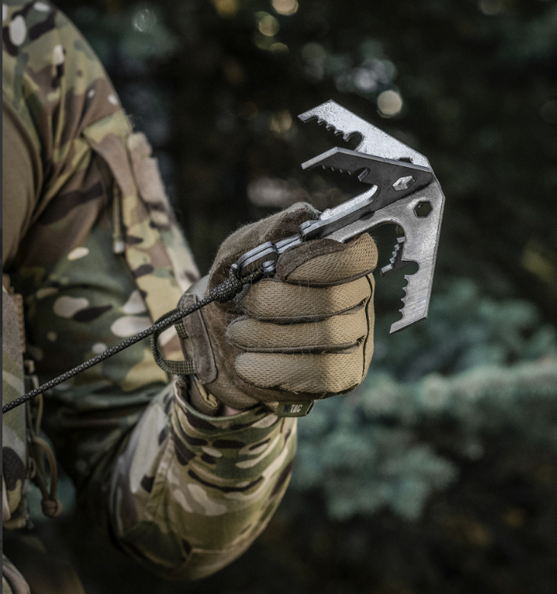 Tactical Steel Grappling Hook Collapsible Rampino Componibile M-TAC