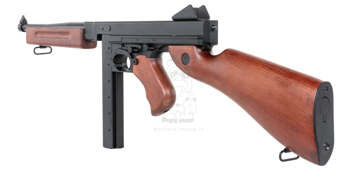 Thompson M1A1 Full Wood & Metal AEG by Snow Wolf