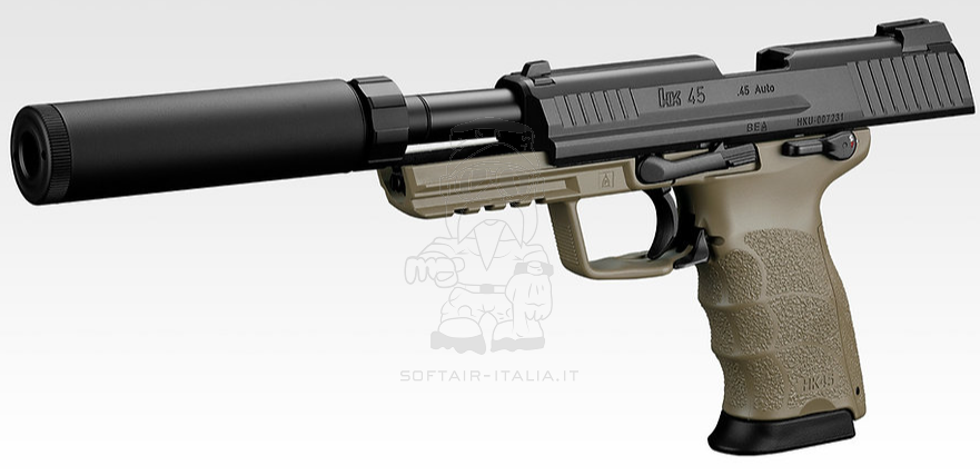 Tokyo Marui HK45 Tactical Tan Version GBB Gas BlowBack Airsoft Pistol by Tokyo Marui