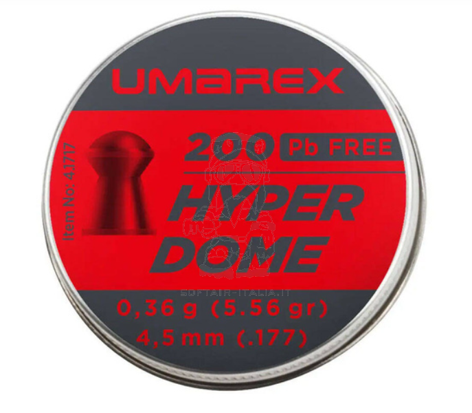 Umarex 4.5mm - .177 Ecological Pb FREE 0,36gr Hyper Dome Rounded Shape Pellets Piombini Diabolo a Punta Tonda Ecologici 200pcs by Umarex