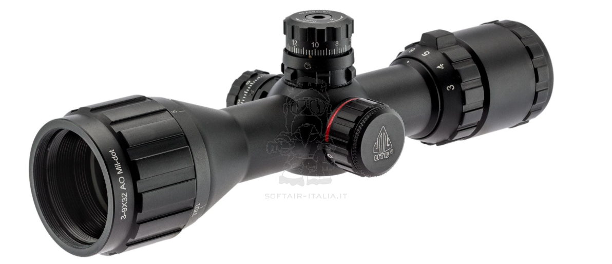 UTG Rifle Scope 3-9 x 32 Ottica 1inch BugBuster Scope AO RGB Red - Green Mil-Dot Anti Fog With QD Rings by UTG
