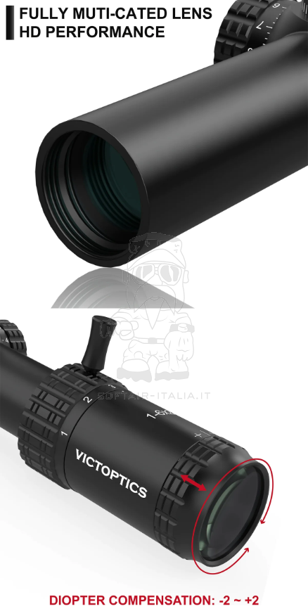 Vicoptics S6 1-6×24 LPVO SFP Scope with High Picatinny Mount by Vicoptics