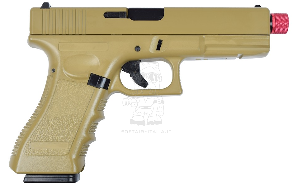 VIGOR V17 G Type Metal Slide Desert Tan GBB Gas Blow Back Airsoft Pistol by VIGOR