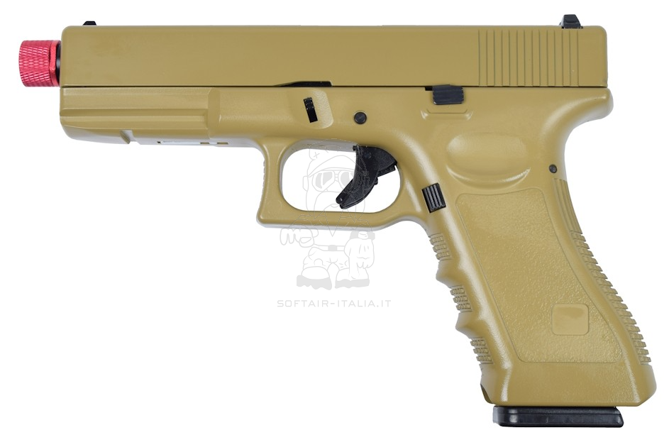 VIGOR V17 G Type Metal Slide Desert Tan GBB Gas Blow Back Airsoft Pistol by VIGOR