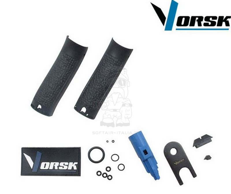 Vorsk G17 Type EU17 w. BDS Dual Color Silver Chrome - BK Black GBB Gas Blow Back Airsoft Pistol by Vorsk