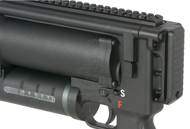 Vulcan Rotary Pistol Size Mini Gun Retractable Stock Gatling Type AEG by Well