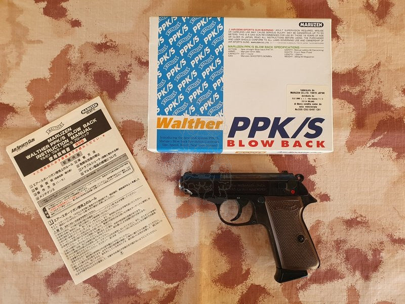 Walther PPK/S GBB Gas Blow Back Scritte & Loghi Originali Collectors Item da Collezione by Maruzen