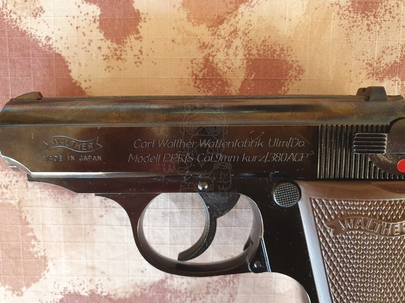 Walther PPK/S GBB Gas Blow Back Scritte & Loghi Originali Collectors Item da Collezione by Maruzen