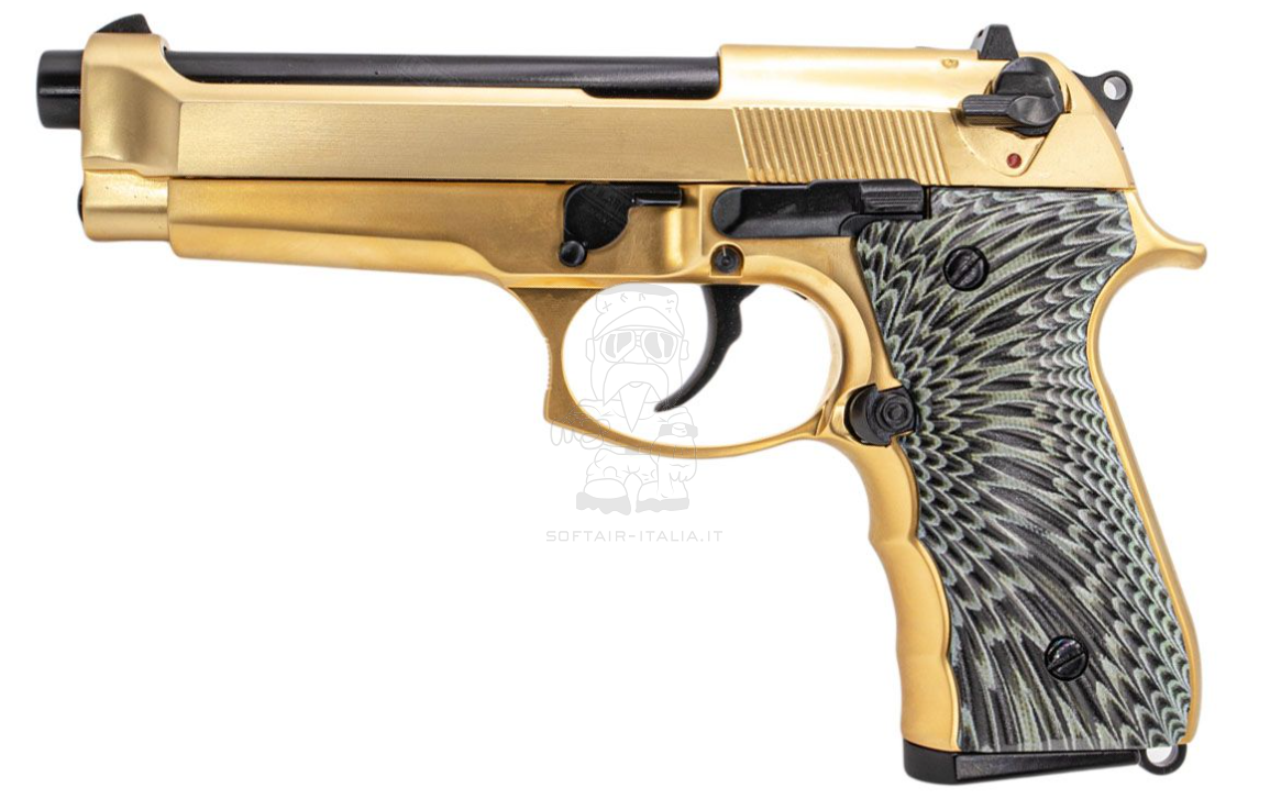 WE M92 Eagle M017 Gold Version GBB Gas Blow Back Full Metal & Full Auto by WE