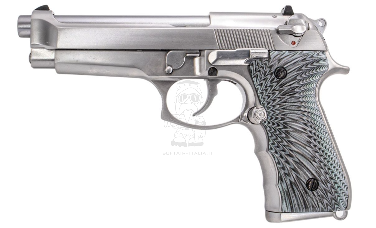 WE M92 Eagle M017 Silver - Chrome GBB Gas Blow Back Full Metal & Full Auto by WE