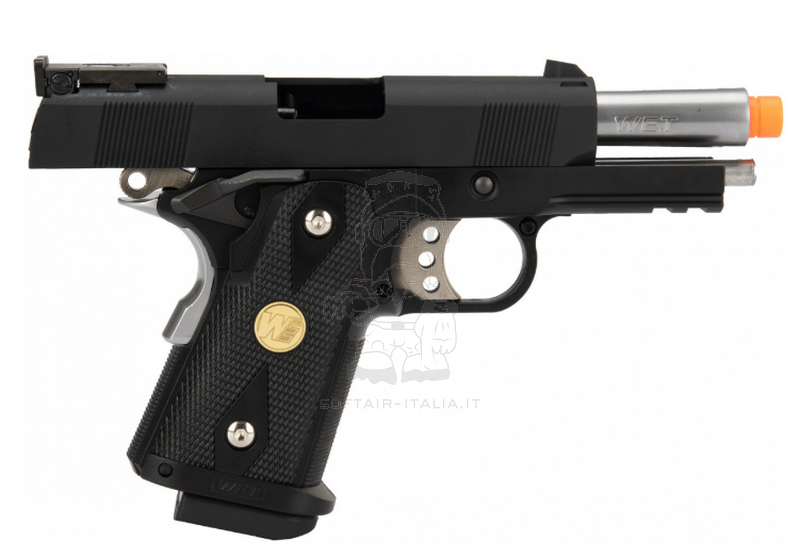 WE Pistola Softair Hi-Capa 3.8 "Baby" Metal Slide GBB Gas Blow Back by WE