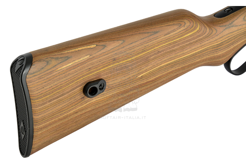 Winchester Terminator 2 Gas Lever Action Function Shotgun Bronze M-Lok Handguard AT8703T w. Shell Holder Real Wood Stock by Golden Eagle