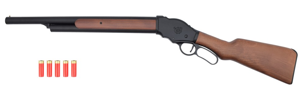 Winchester Type Gas 5 Ejecting Shells Lever Action Shotgun Full Wood & Metal 8703 by Double Eagle