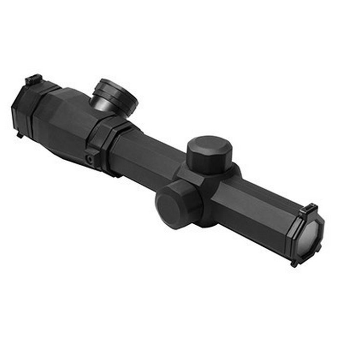 Ottica 1.1-4X20 Rubber Armored Blue & Red Ill R by NcStar.