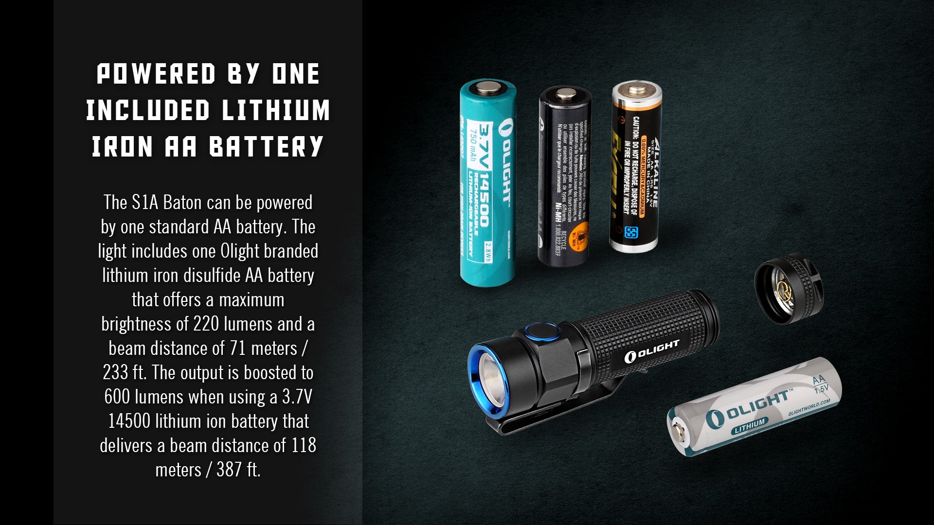 S1A Baton 600 Lumen by Olight Technology
