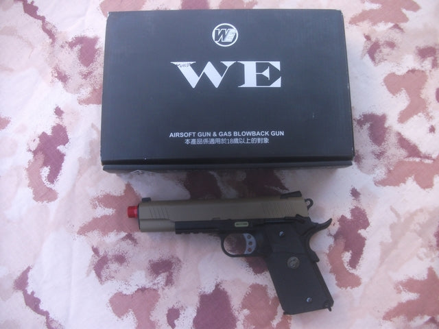 1911 MEU Dual Tone Tan - Black GBB Full Metal by We