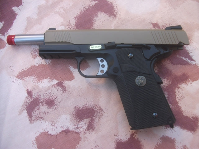 1911 MEU Dual Tone Tan - Black GBB Full Metal by We