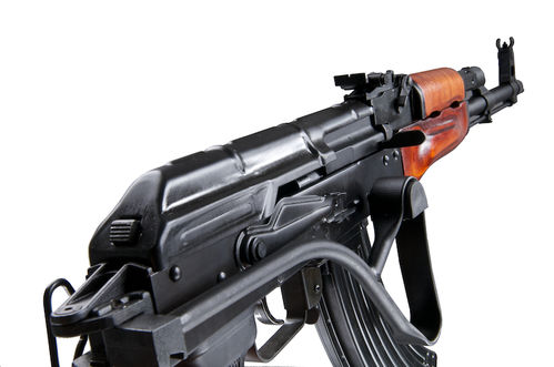 AK GIMS Full Wood & Metal Open Bolt GBB Gas Blowback Rifle by GHK