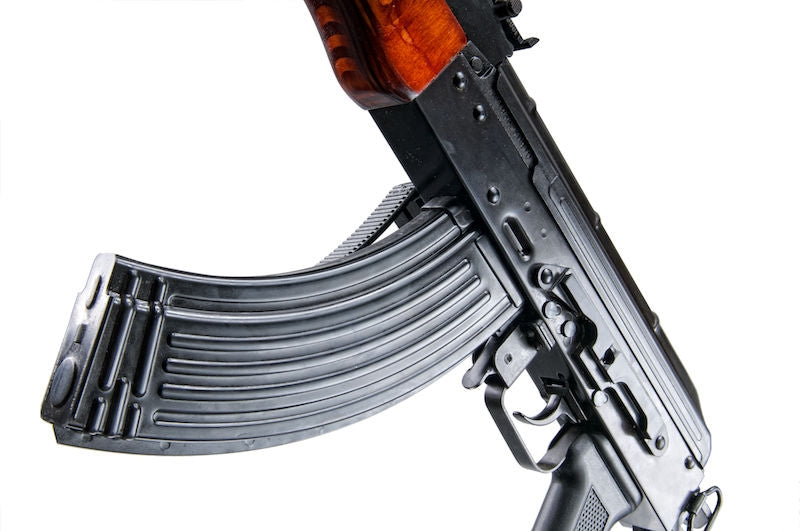 AK GIMS Full Wood & Metal Open Bolt GBB Gas Blowback Rifle by GHK