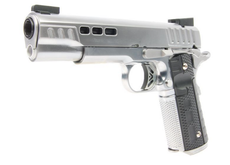 Ascend 1911 KP1911 Silver - Chrome Full Metal GBB Gas Blow Back Metal Slide by WE
