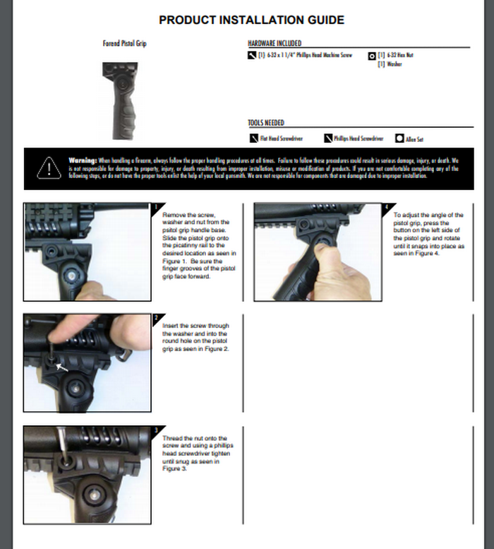 ATI Vertical Folding Grip Impugnatura Anteriore Pieghevole by ATI U.S.A.