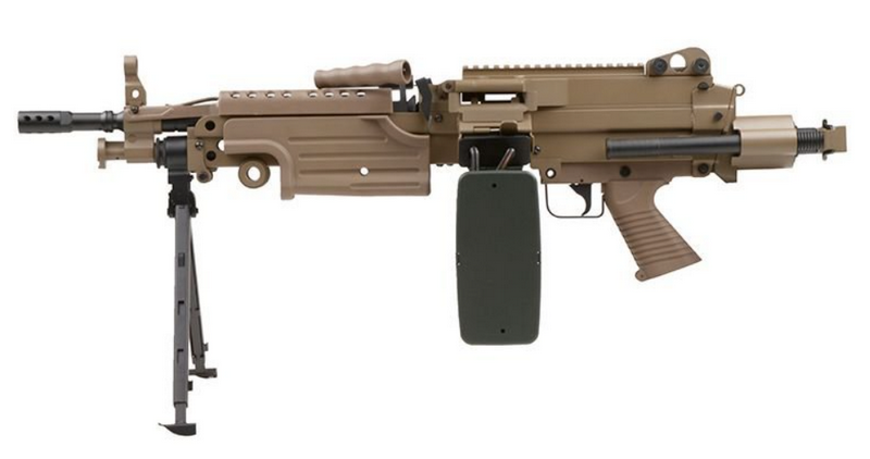 A&K M249 Para Tan Dark Earth Paratrooper Metal Version by A&K