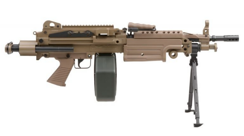 A&K M249 Para Tan Dark Earth Paratrooper Metal Version by A&K