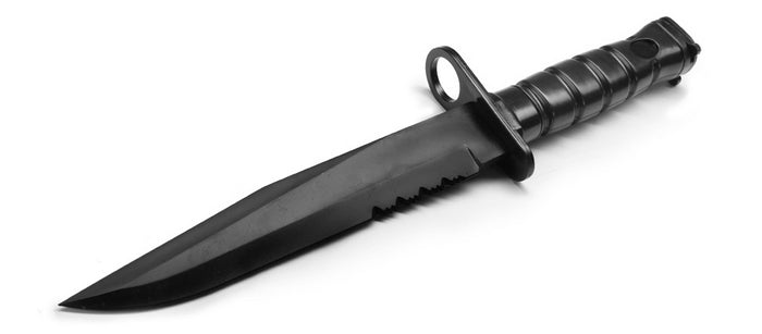 Baionetta US M10 Black M4 - M16 Replica Inerte in Gomma