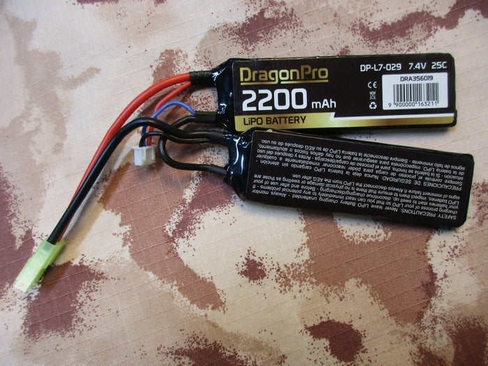 Batteria DP-L7-029 7,4V 2200mAh 25C LiPo 2 x 105x345x7mm. by Dragonpro