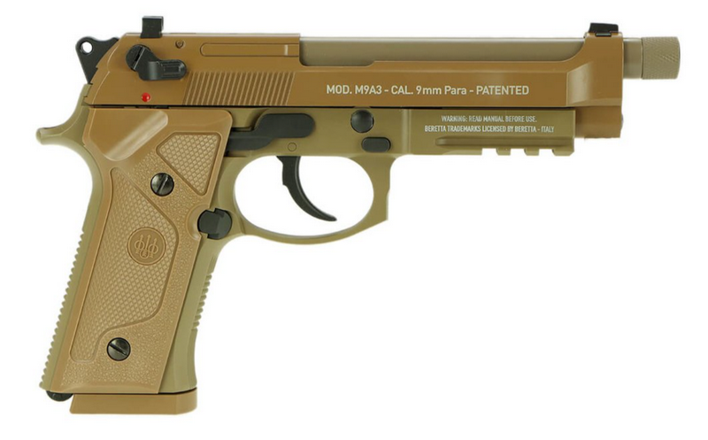 Beretta M9A3 - M96A1 Type FM Full Metal 2021 Scritte e Loghi originali FDE Blowback Co2 by Kwc x Umarex