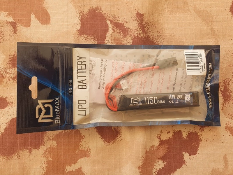 BlueMax Li-Po Battery Batteria Stick 11.1v 1150mAh 20C by Blue Max