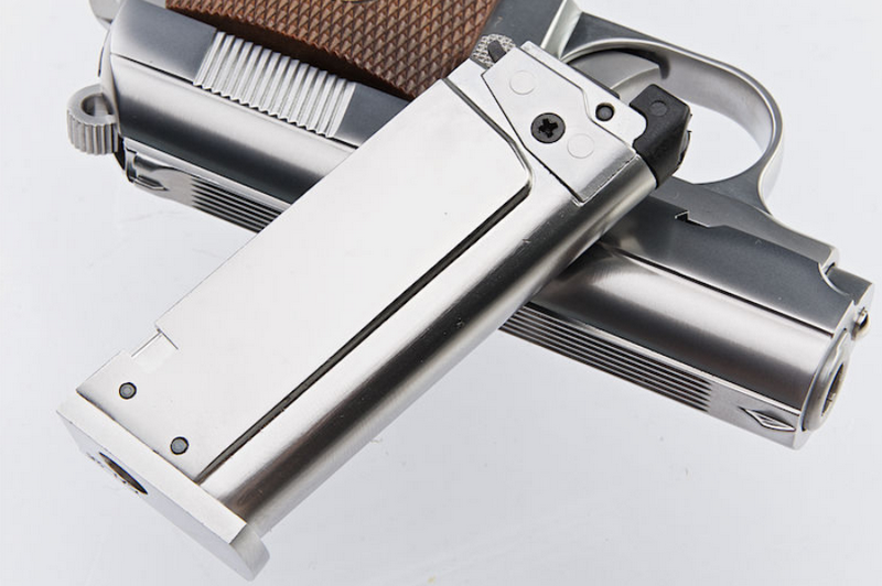 CT25 3.8 GBB Chrome - Silver Full Metal Pistol by We